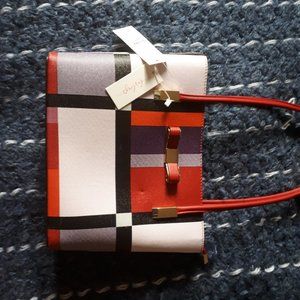 NWT Darlings Stylish Plaid Purse with Bow